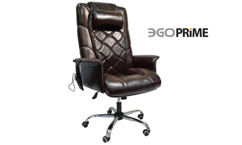 Офисное массажное кресло EGO PRIME EG1003 Шоколад в комплектации LUX