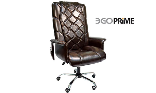 Офисное массажное кресло EGO PRIME EG1003 Шоколад в комплектации LUX
